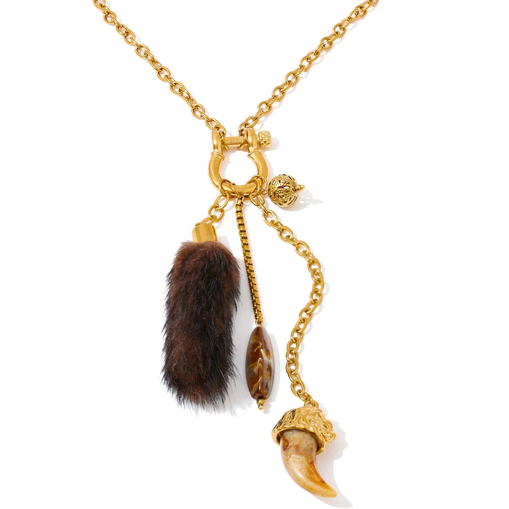 Fenn Tassel Charm Necklace