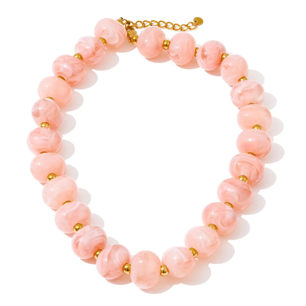 Lola Resin Bead Necklace
