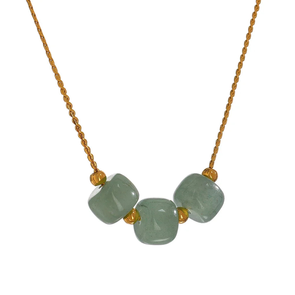 Fiona Green Stone Necklace