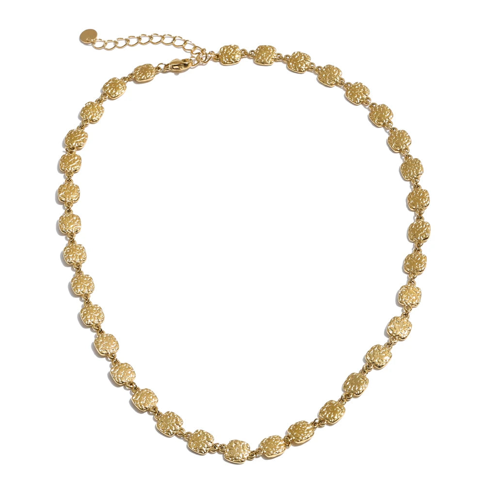 Ridge Hammered Chain Necklace