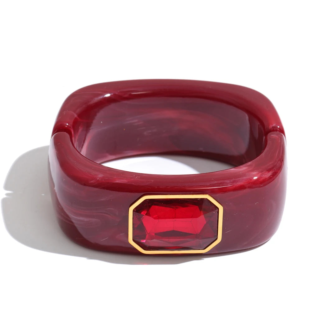 Sorrel Resin Statement Bangle