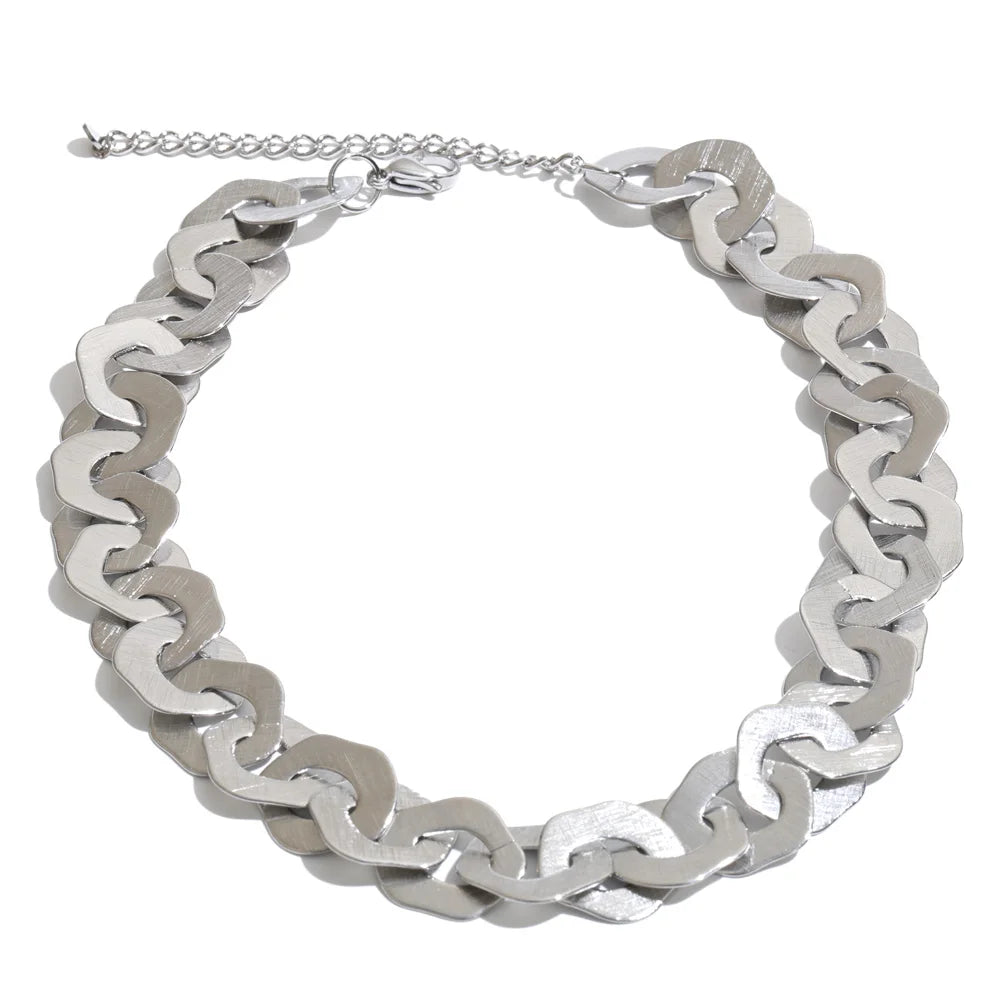 Ella Brushed Link Necklace