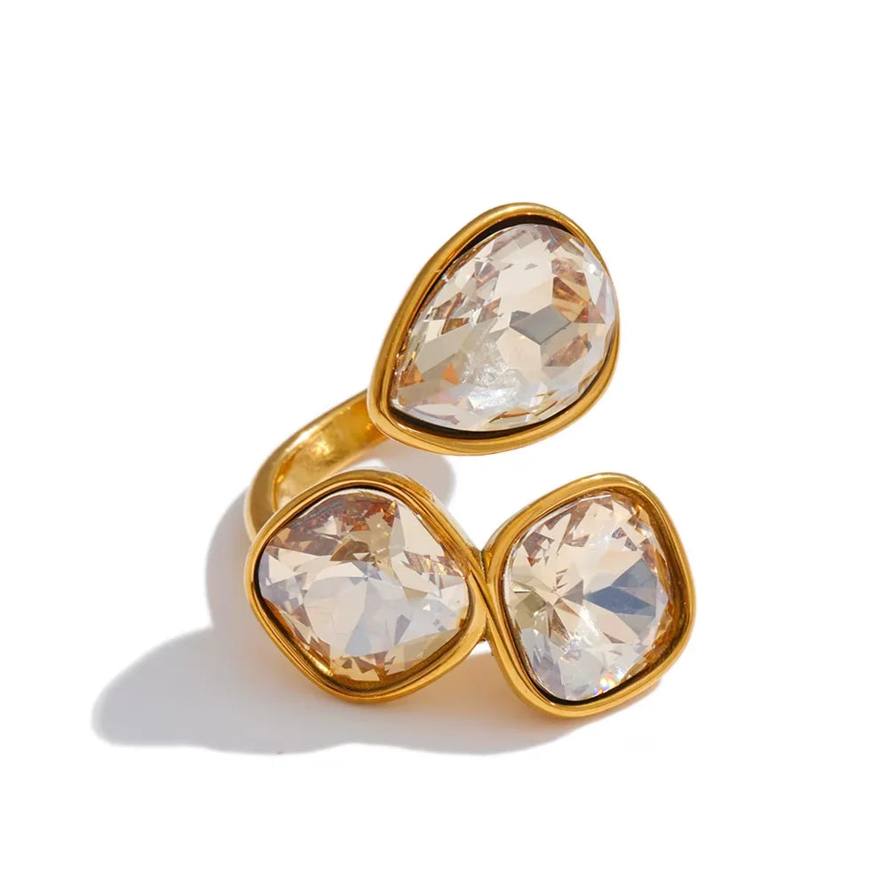 Livy Crystal Square Ring