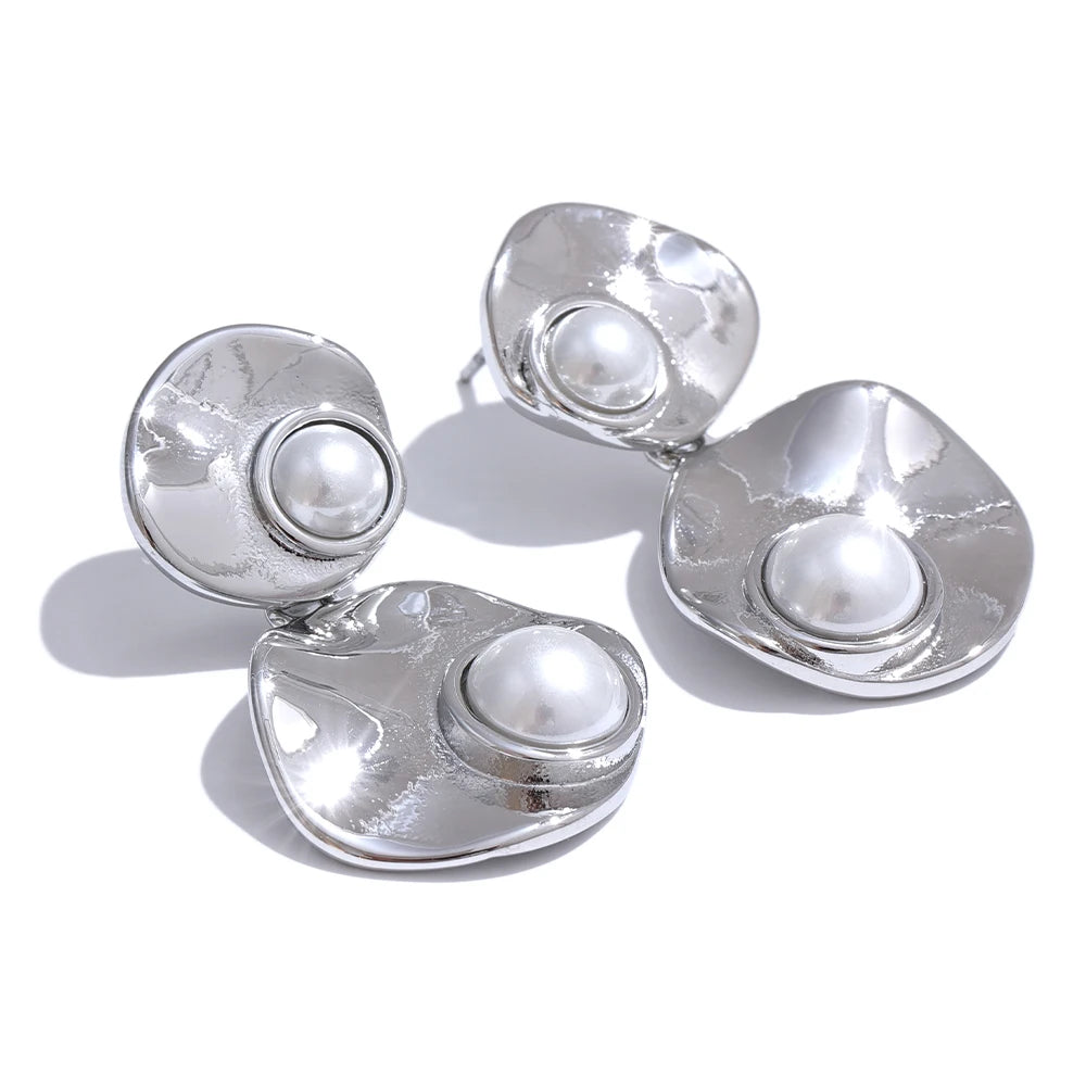 Bess Disc Drop Earrings