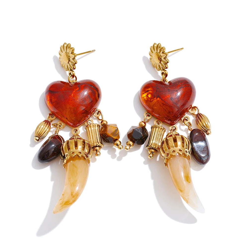 Cora Charm Drop Earrings
