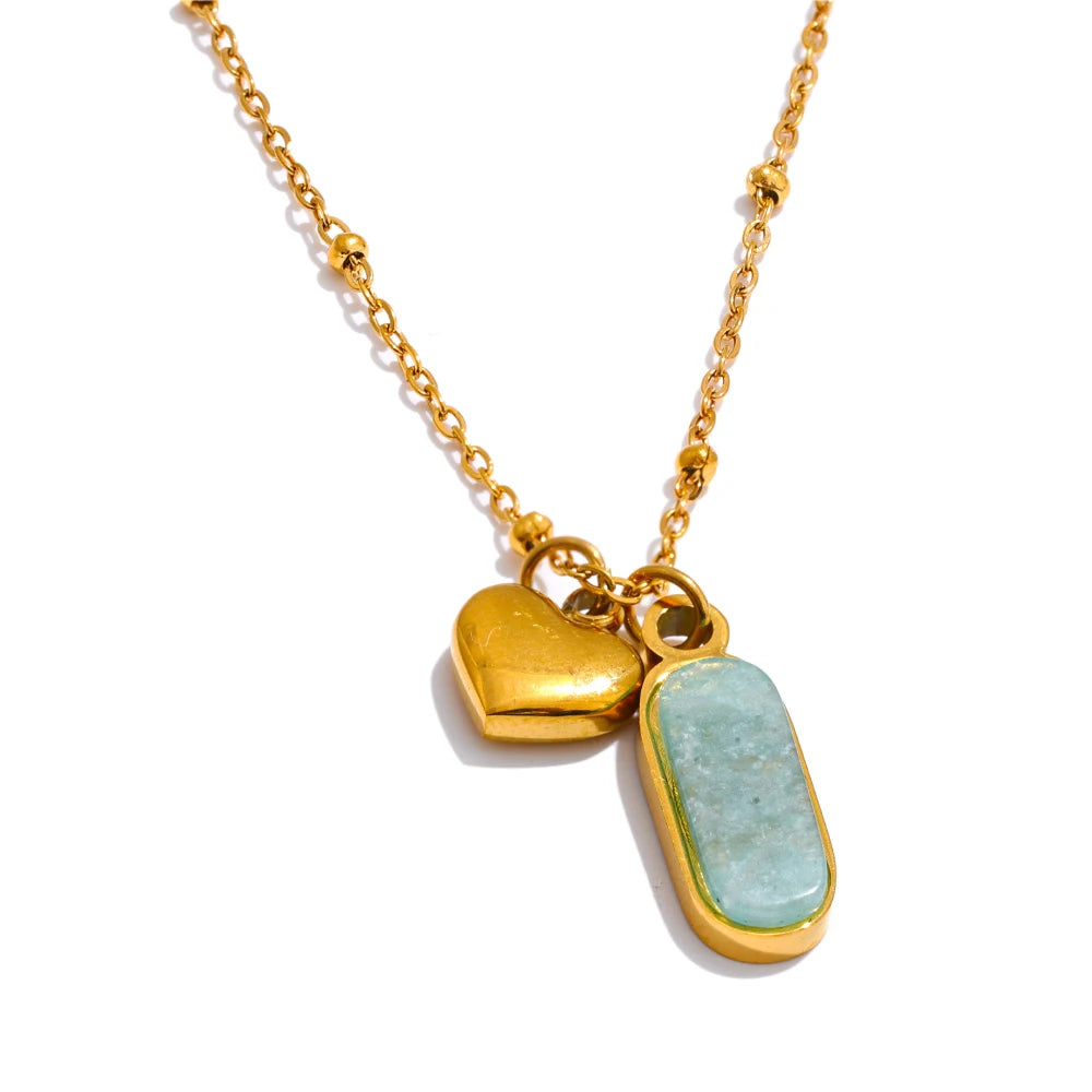 Maeve Stone Heart Necklace