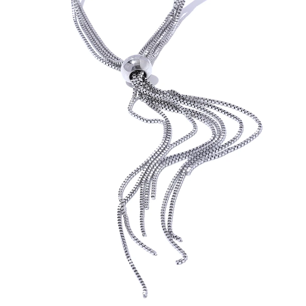 Lucia Chain Tassel Necklace