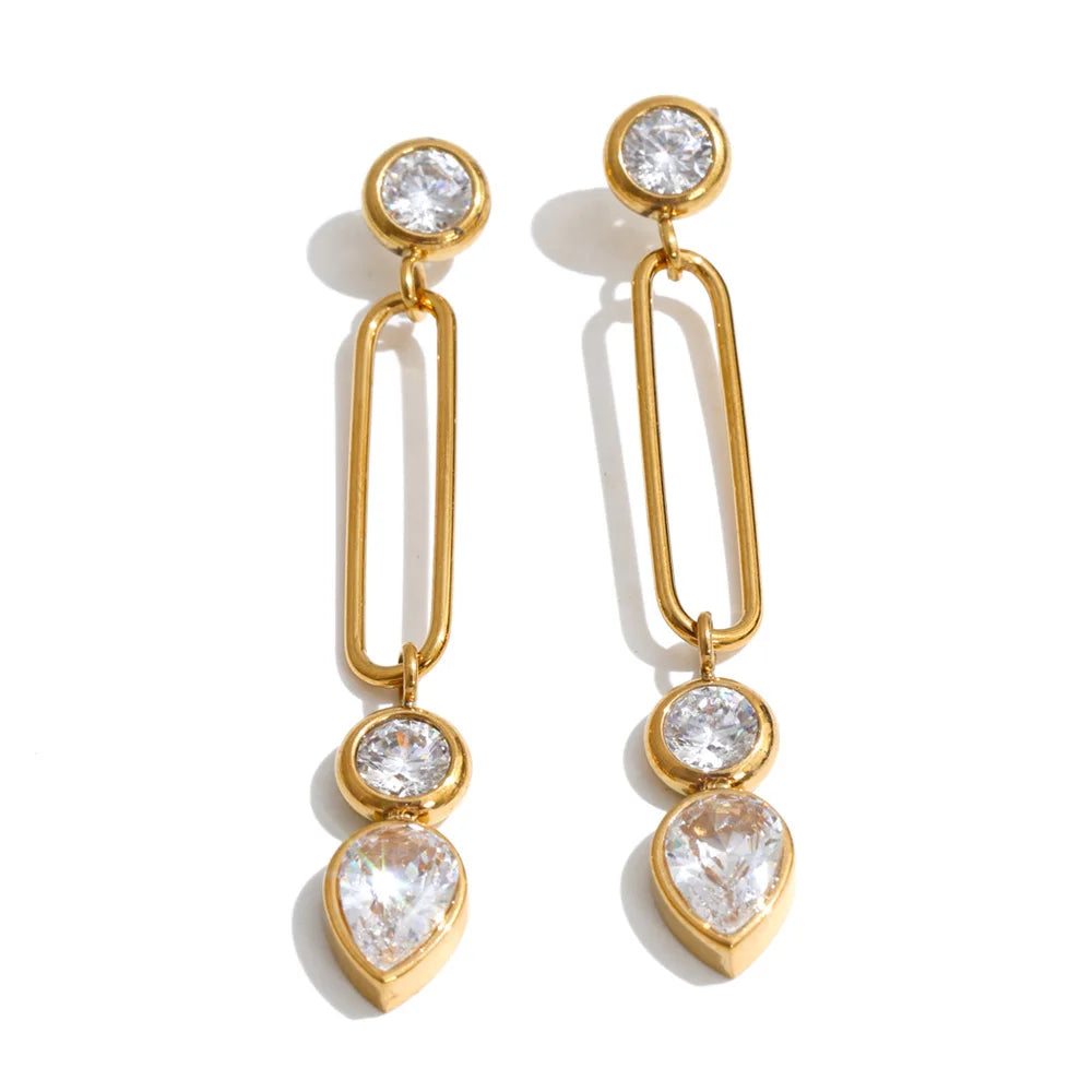 Avery Crystal Link Earrings