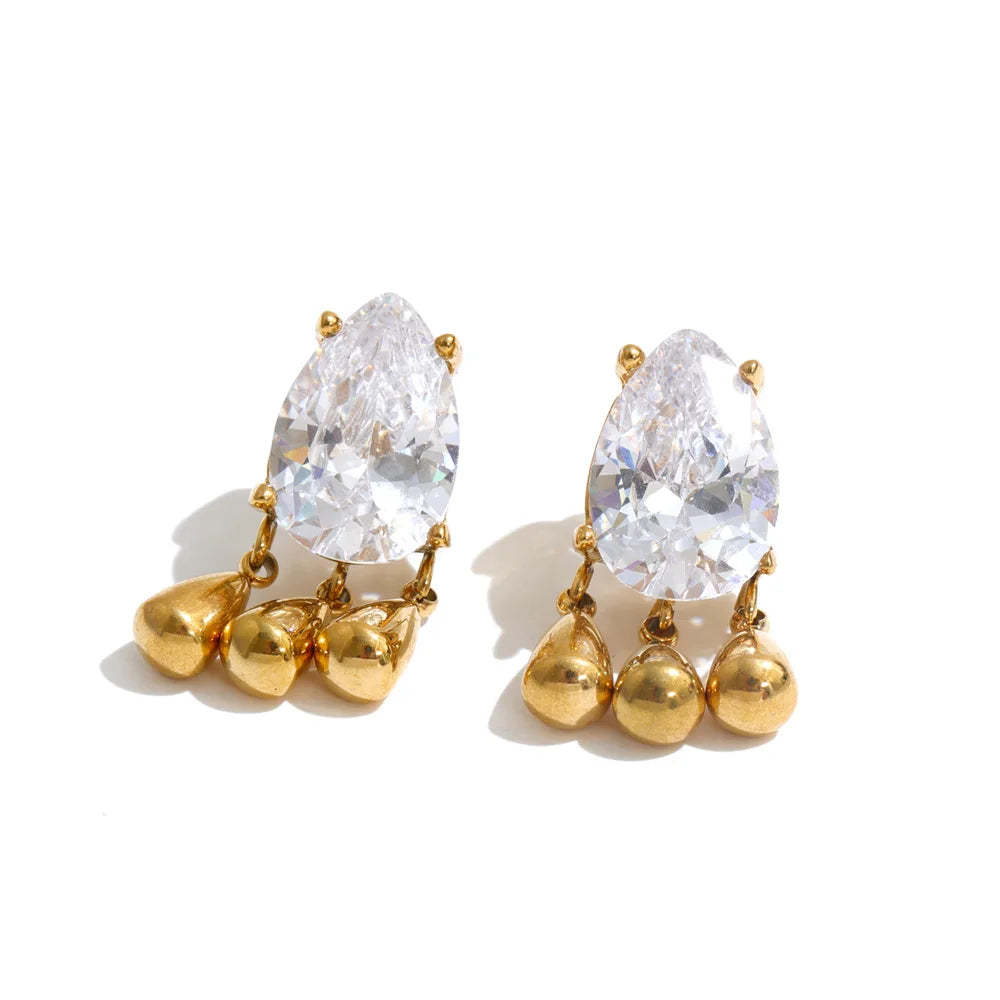 Lindy Crystal Drop Earrings