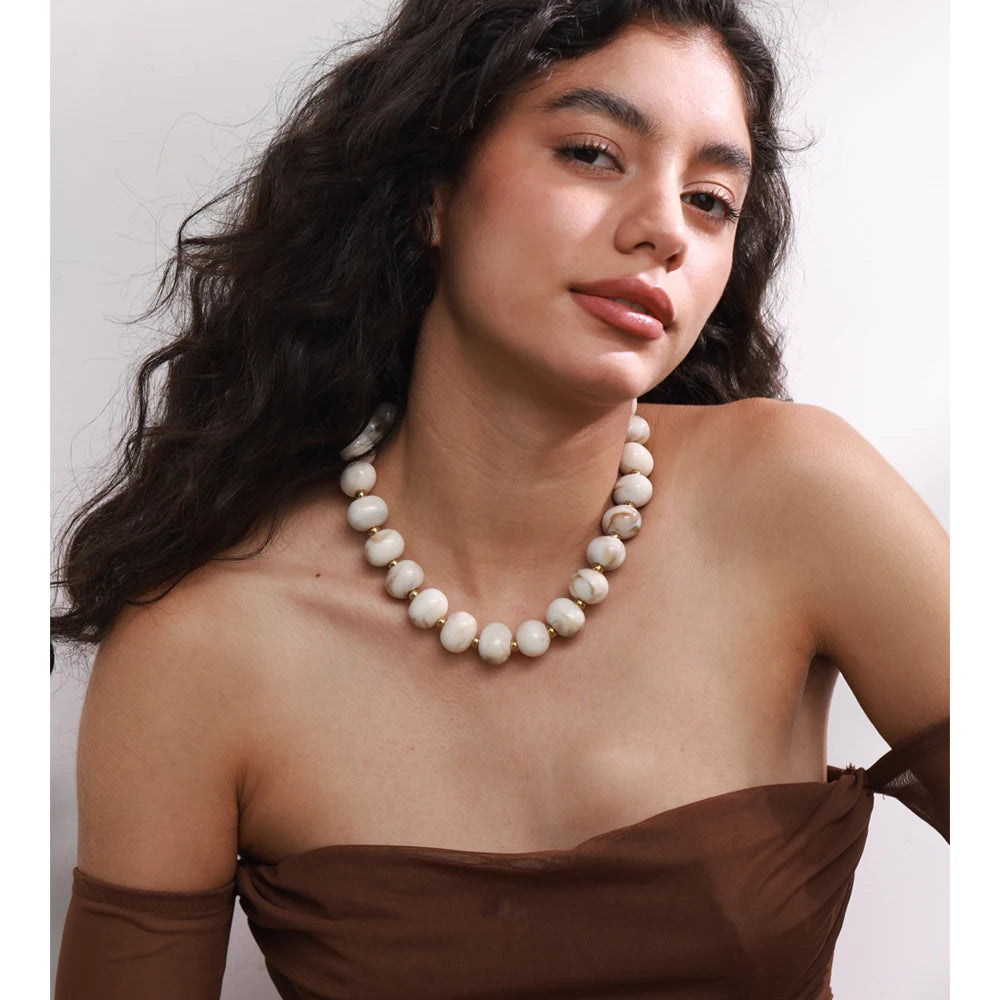Lola Resin Bead Necklace
