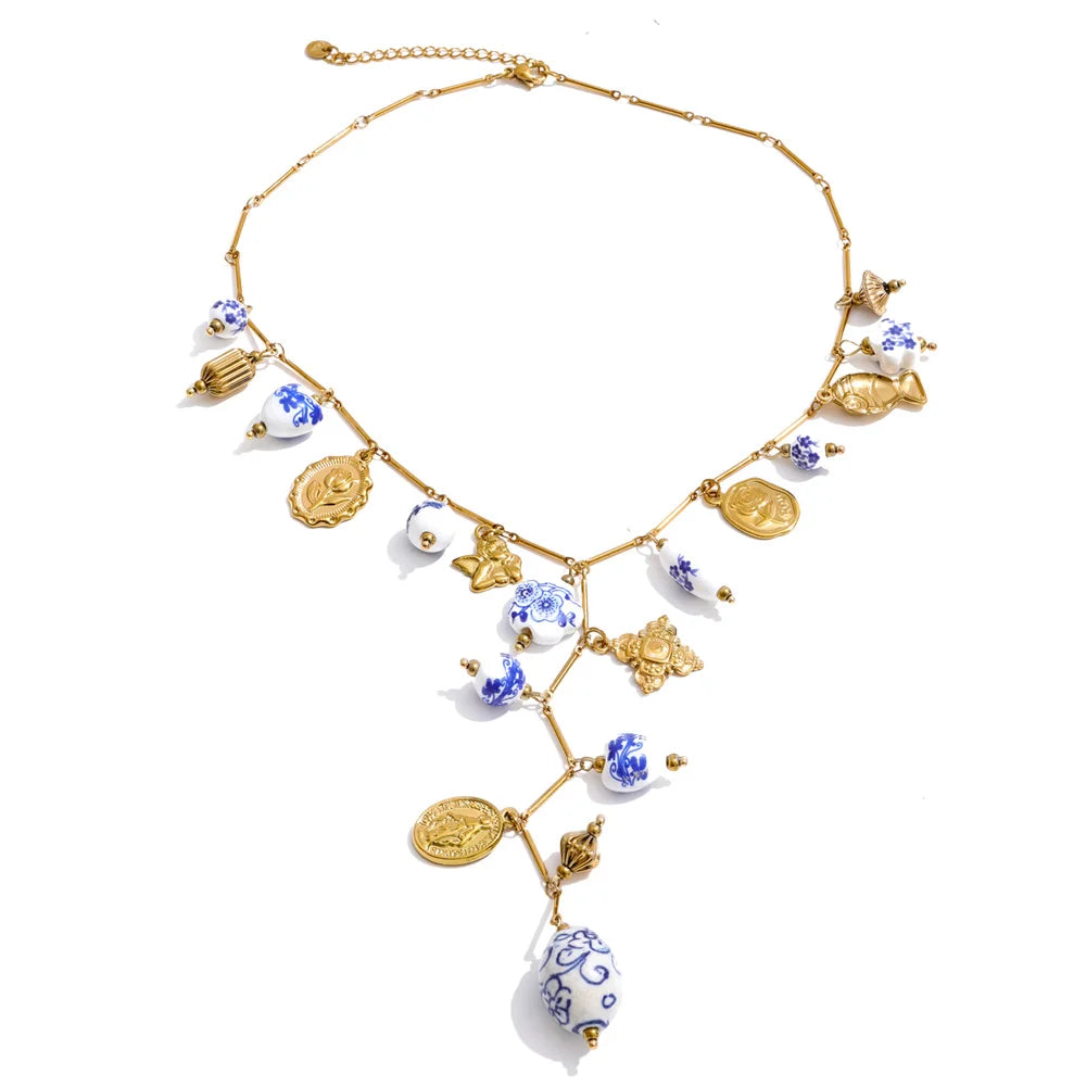 Holly Ceramic Charm Necklace