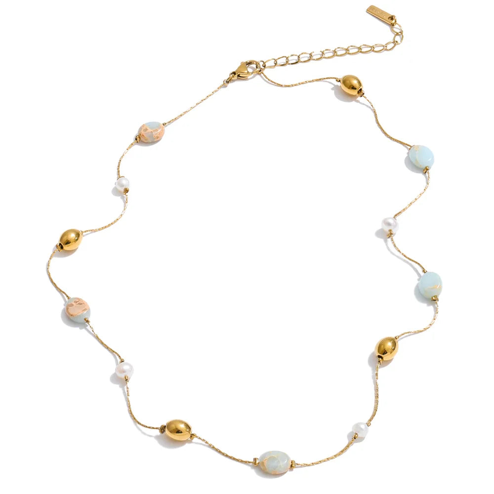 Alba Stone Bead Necklace