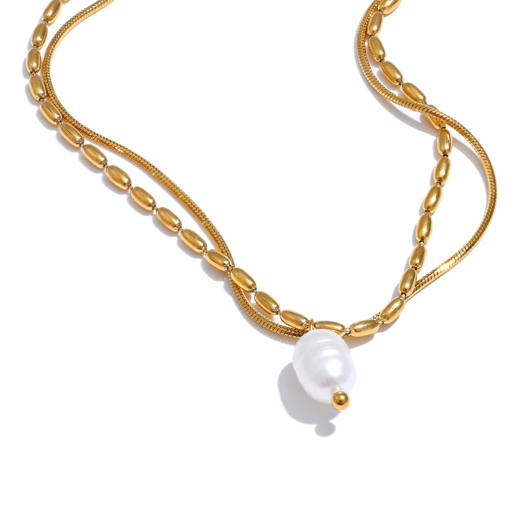 Saylor Pearl Chain Necklace