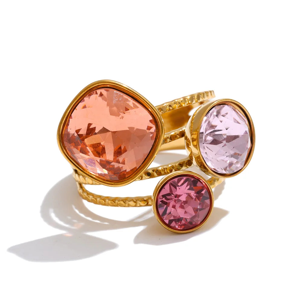 Georgie Crystal Square Ring