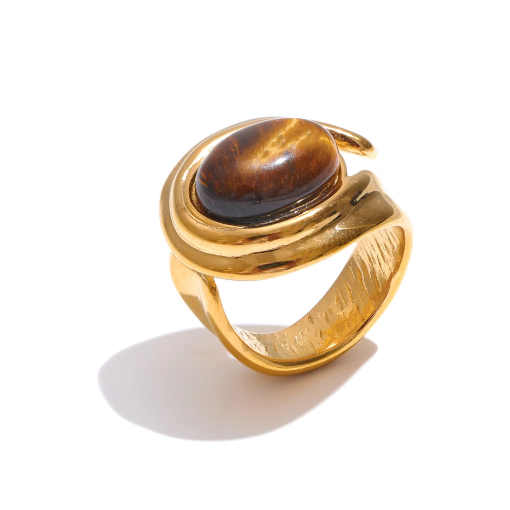 Sylvie Stone Swirl Ring