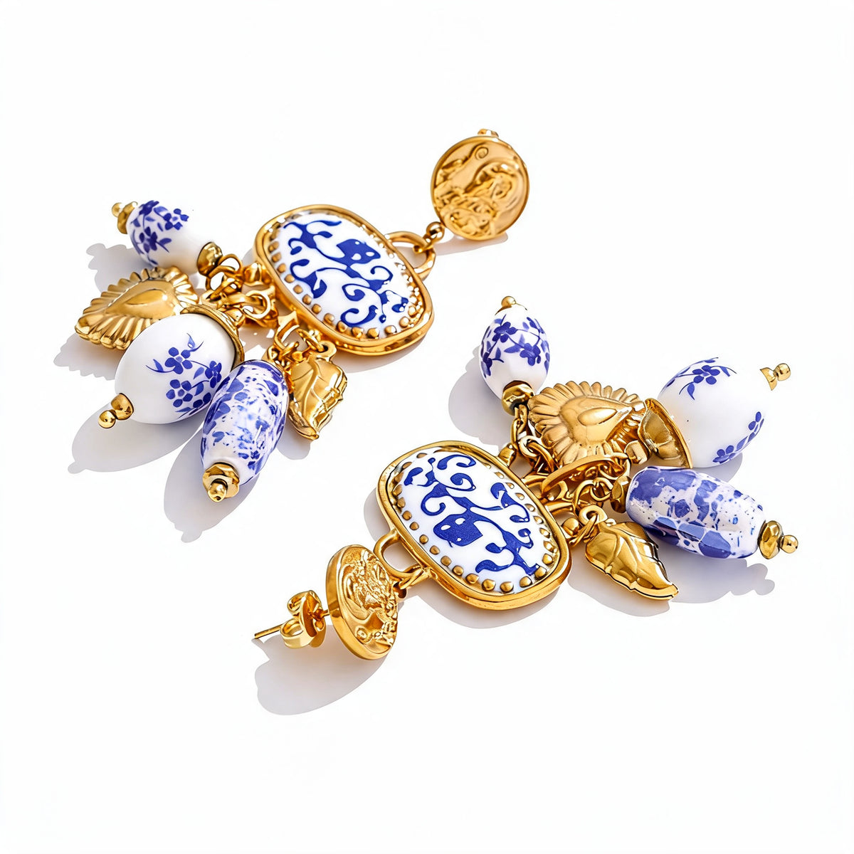 Nadia Ceramic Flower Earrings