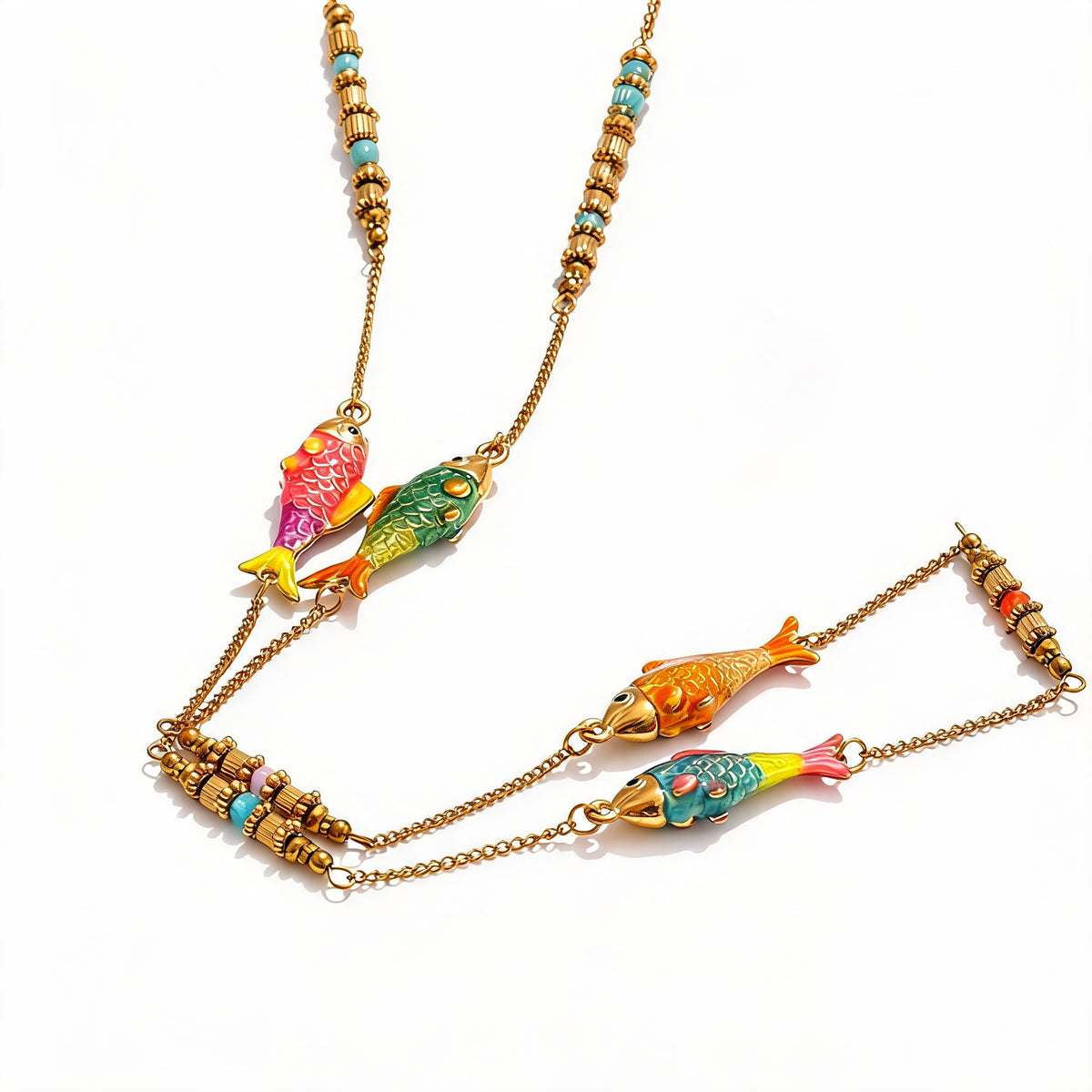 Shore Enamel Fish Necklace