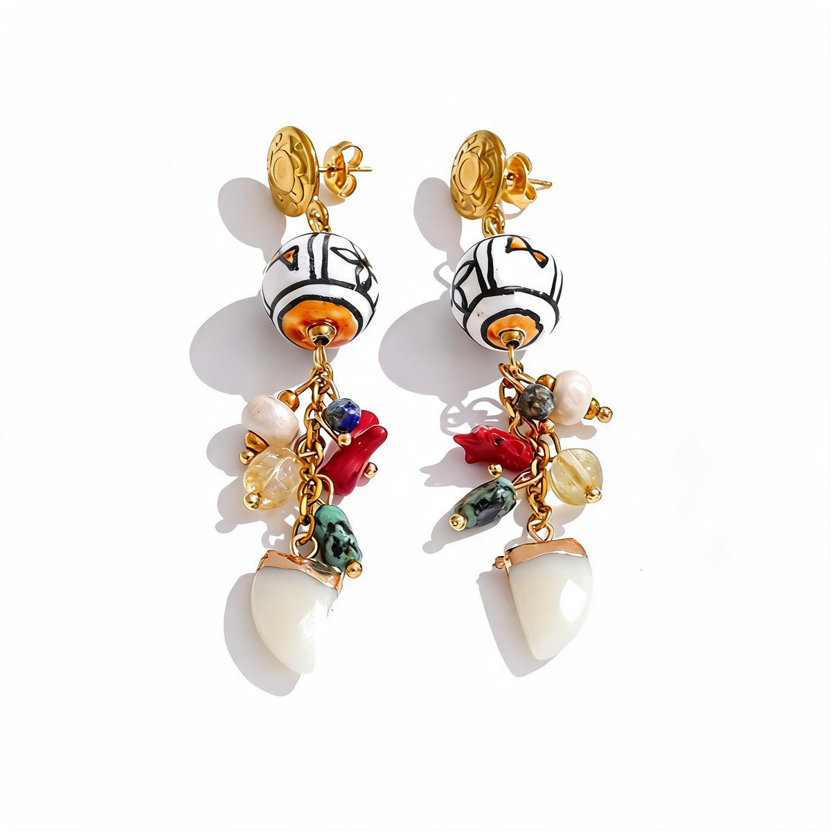 Laurel Stone Drop Earrings