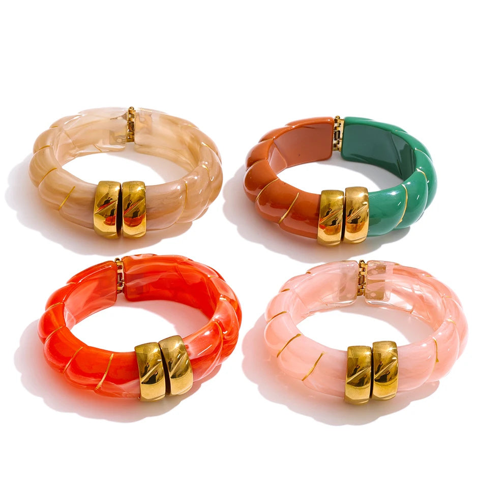 Dune Resin Wide Bangle