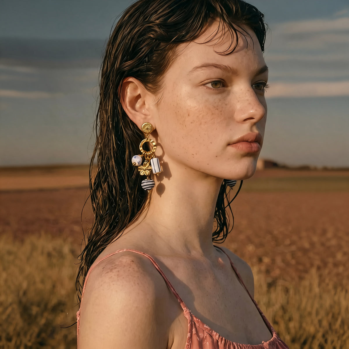 Pia Ceramic Charm Earrings