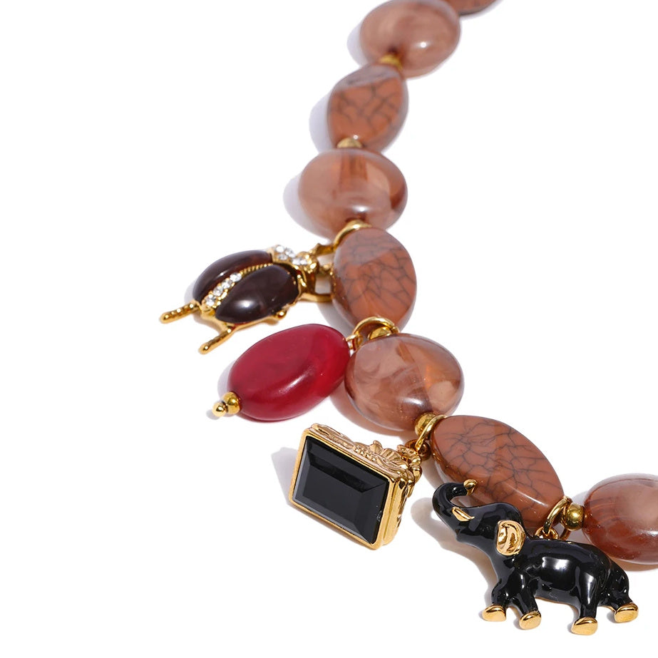 Caro Acrylic Charm Necklace