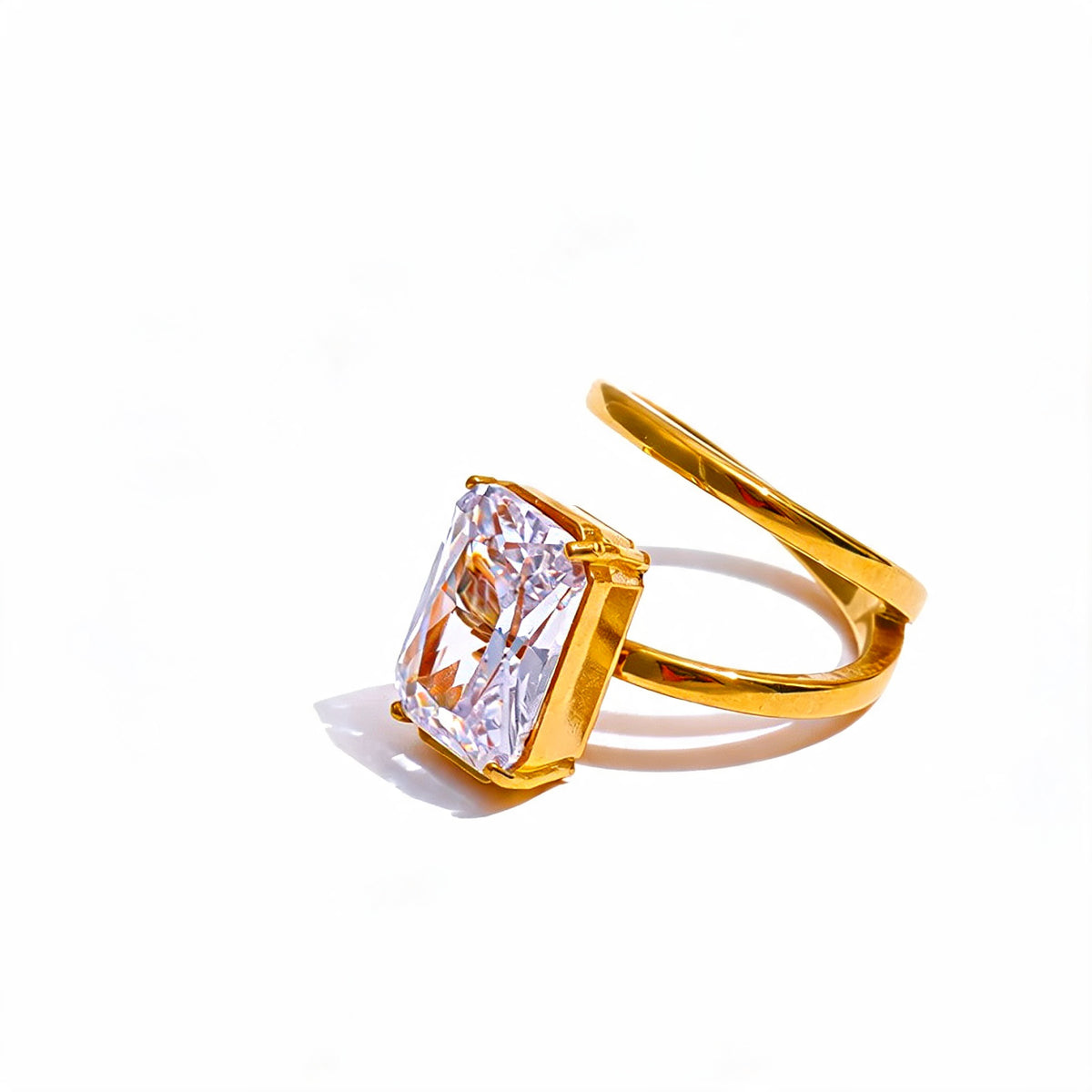 Lena Crystal Rectangle Ring