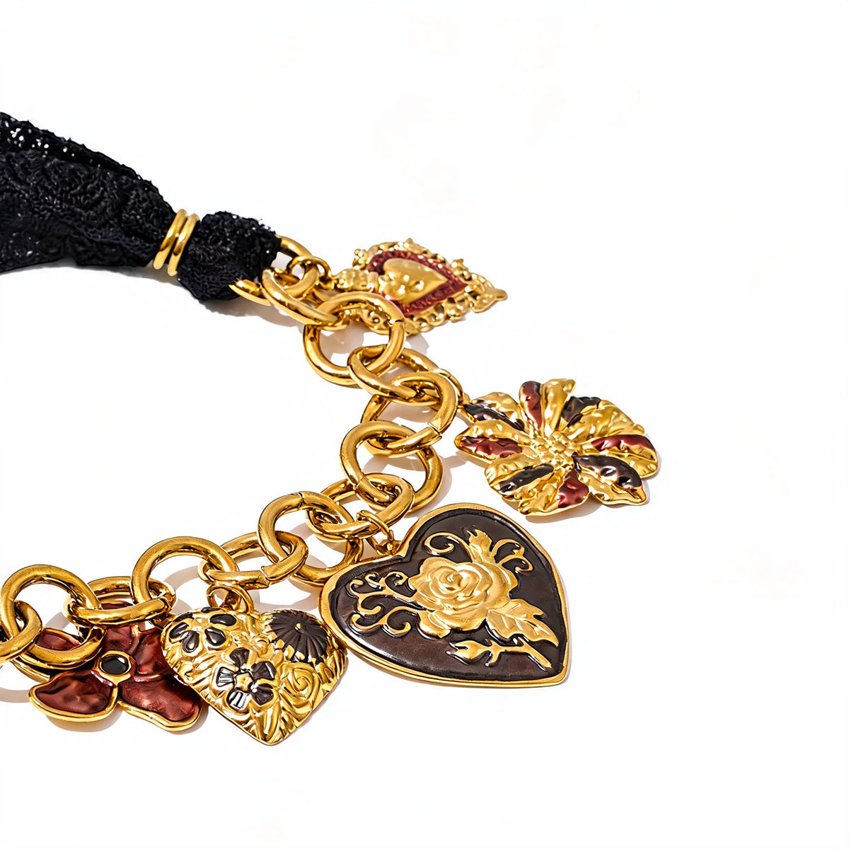 Noelle Lace Charm Necklace