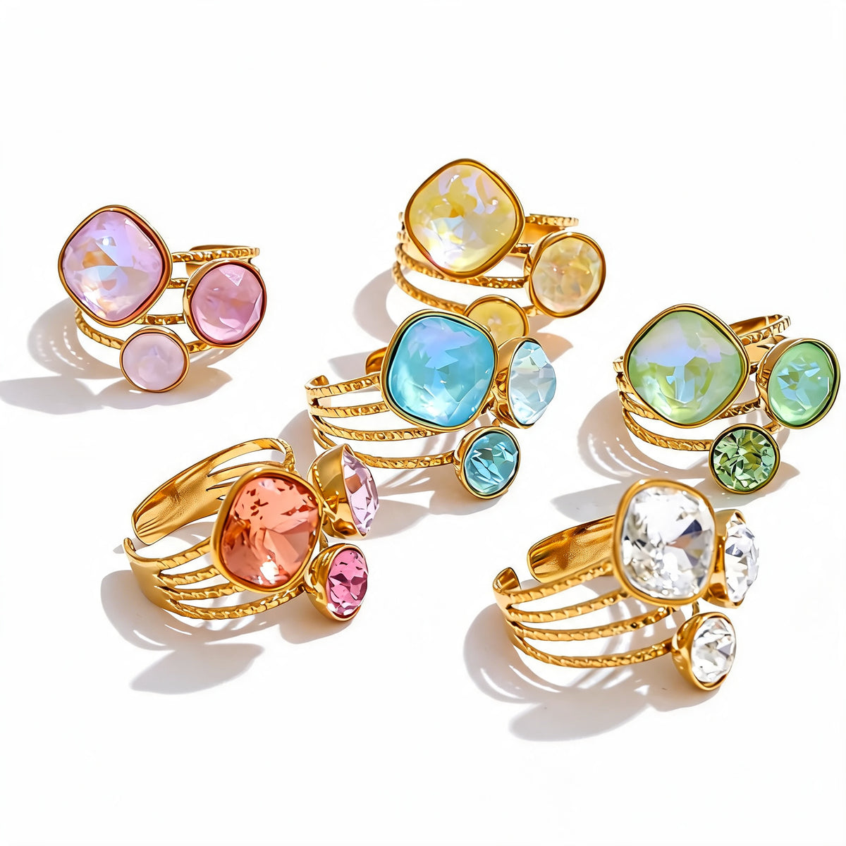 Georgie Crystal Square Ring