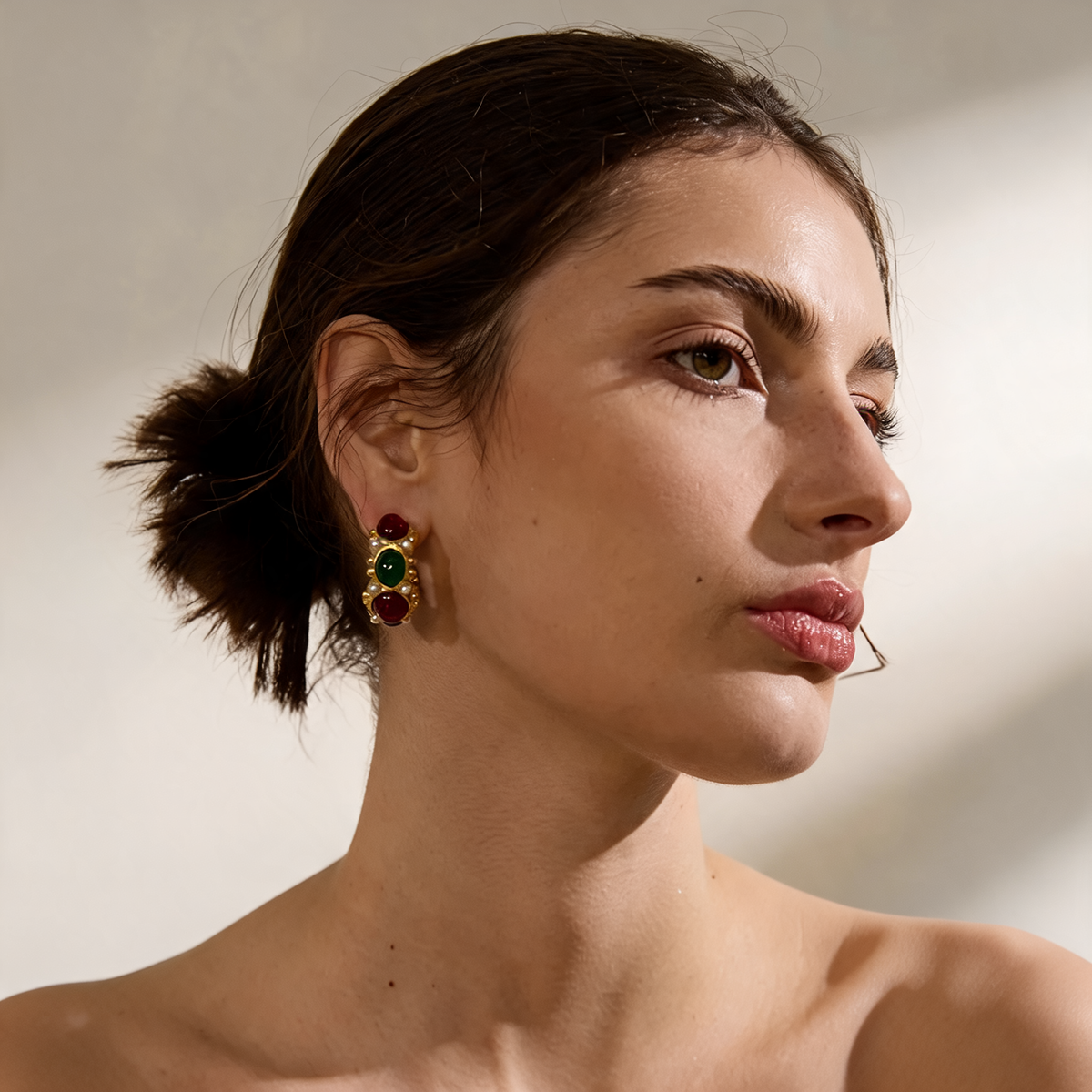 Juliet Stone Hoop Earrings
