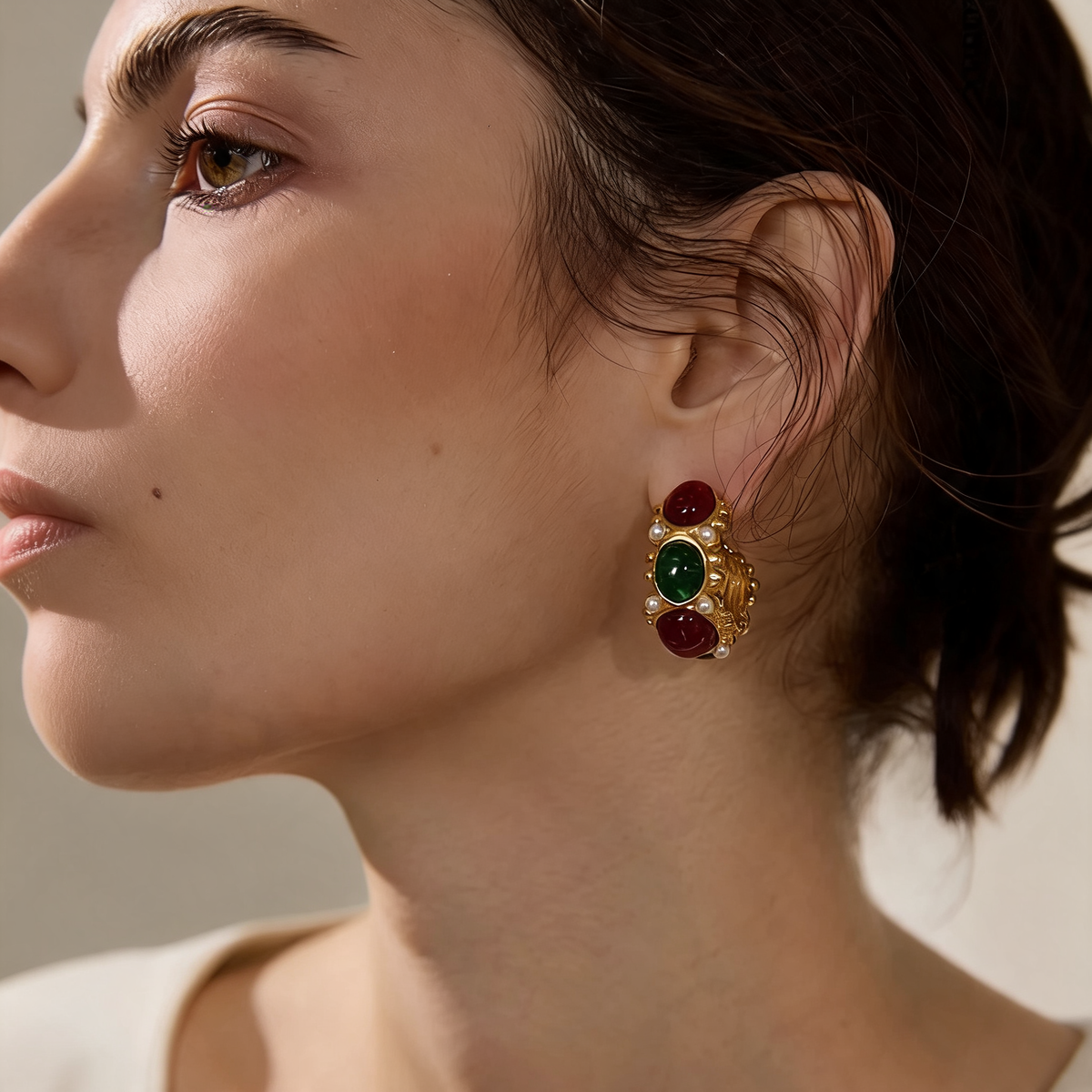 Juliet Stone Hoop Earrings