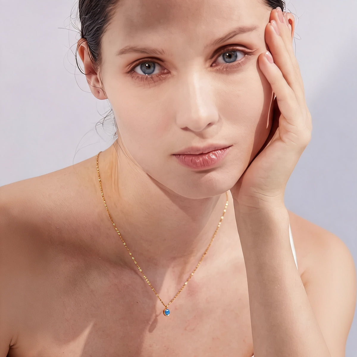 Palmer Blue Stone Necklace