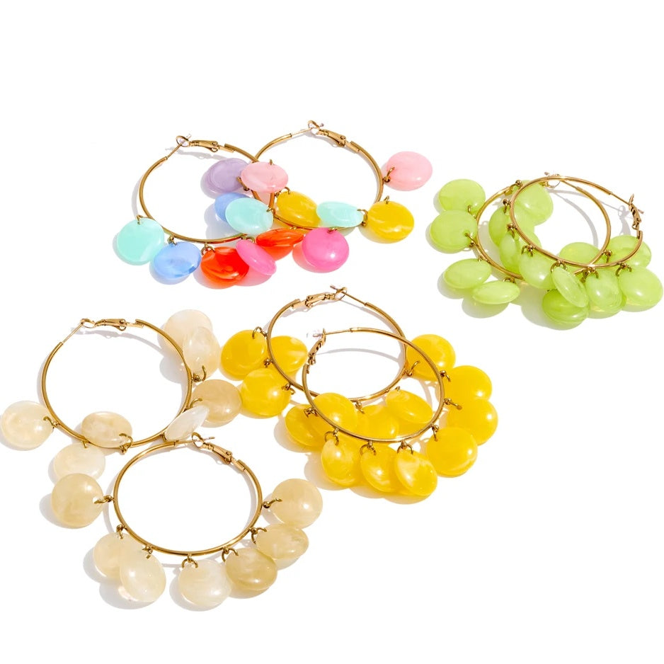 Sunny Resin Charm Earrings