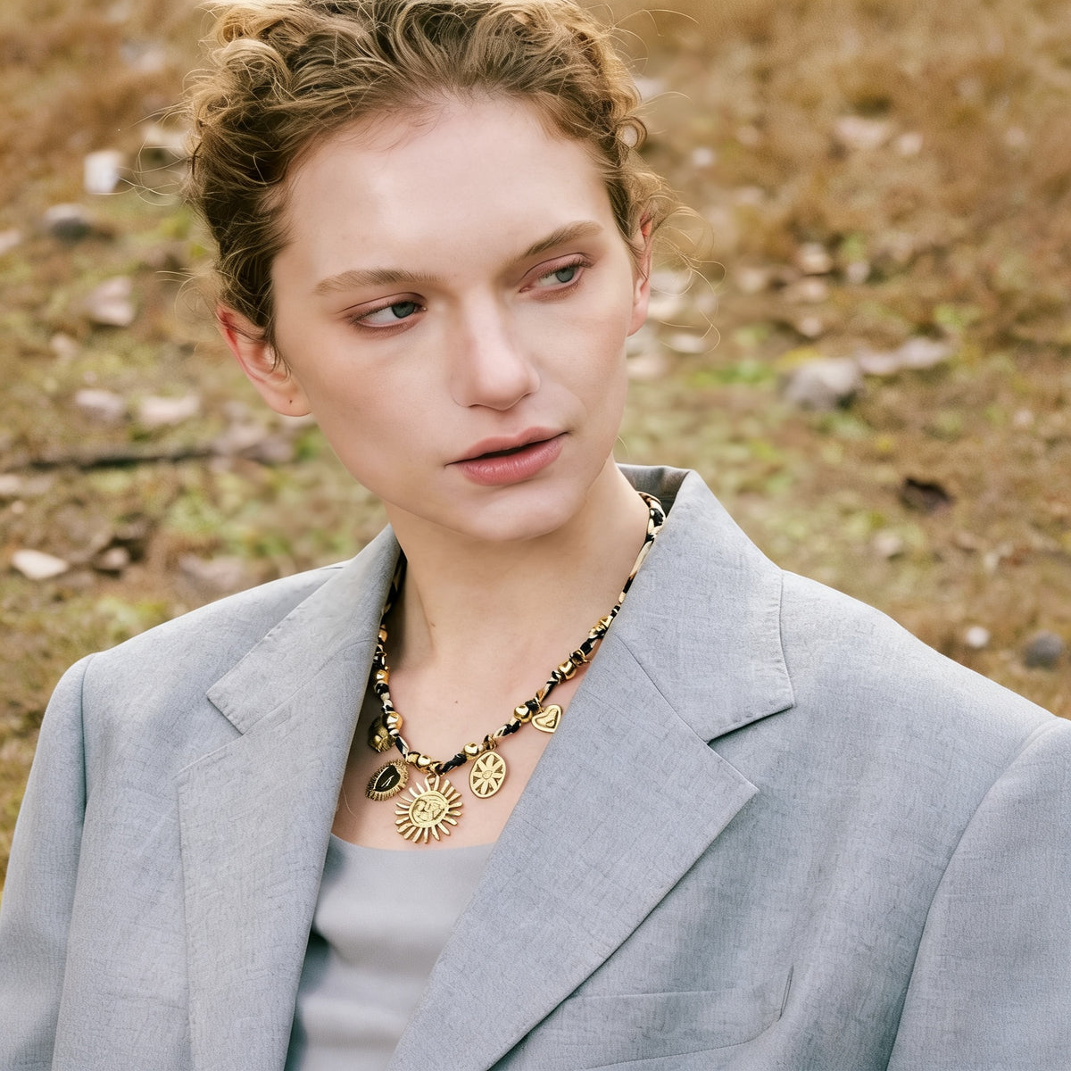 Fawn Leopard Charm Necklace