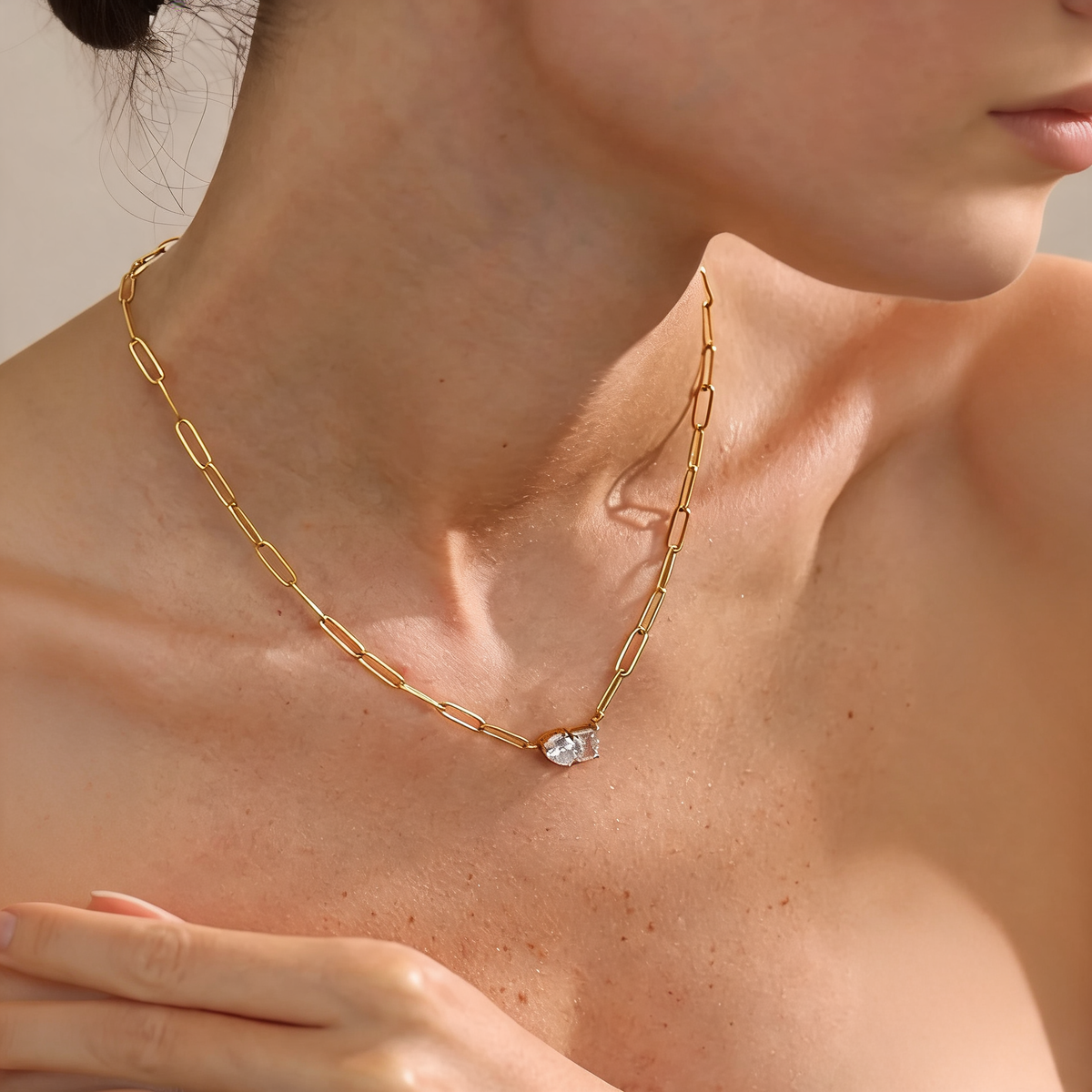 Simone Crystal Link Necklace