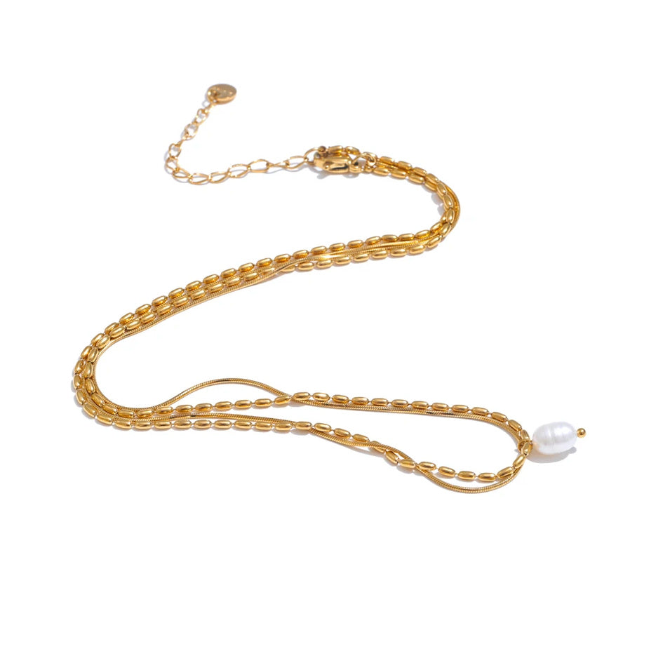 Saylor Pearl Chain Necklace
