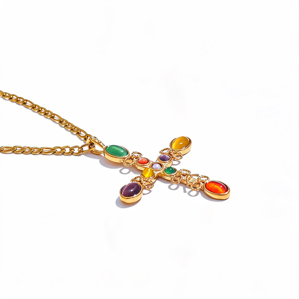 Grace Stone Cross Necklace