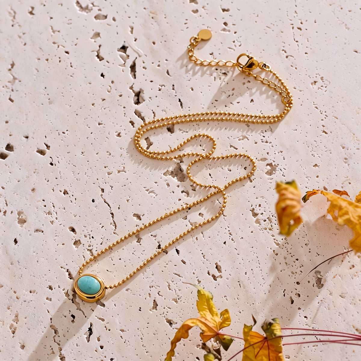 Bree Round Stone Necklace