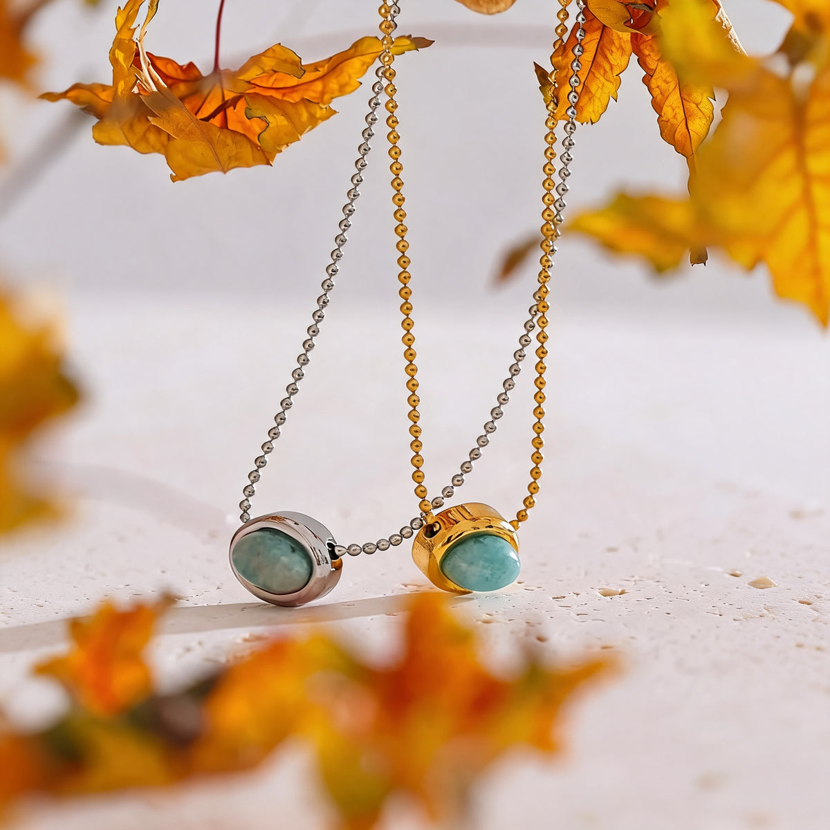 Bree Round Stone Necklace