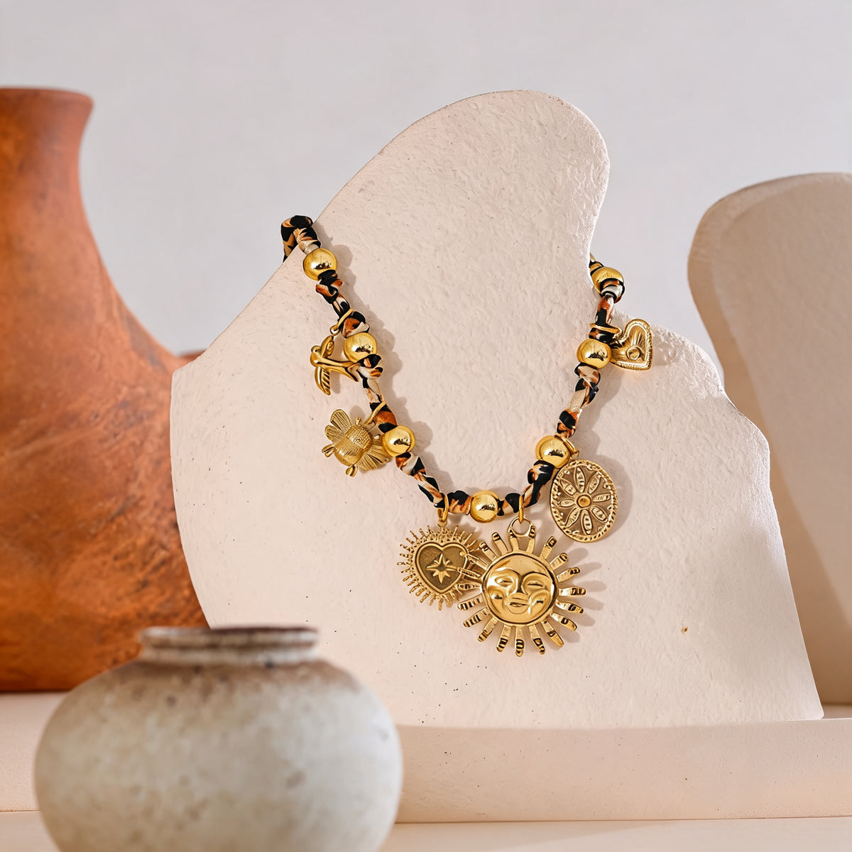 Fawn Leopard Charm Necklace