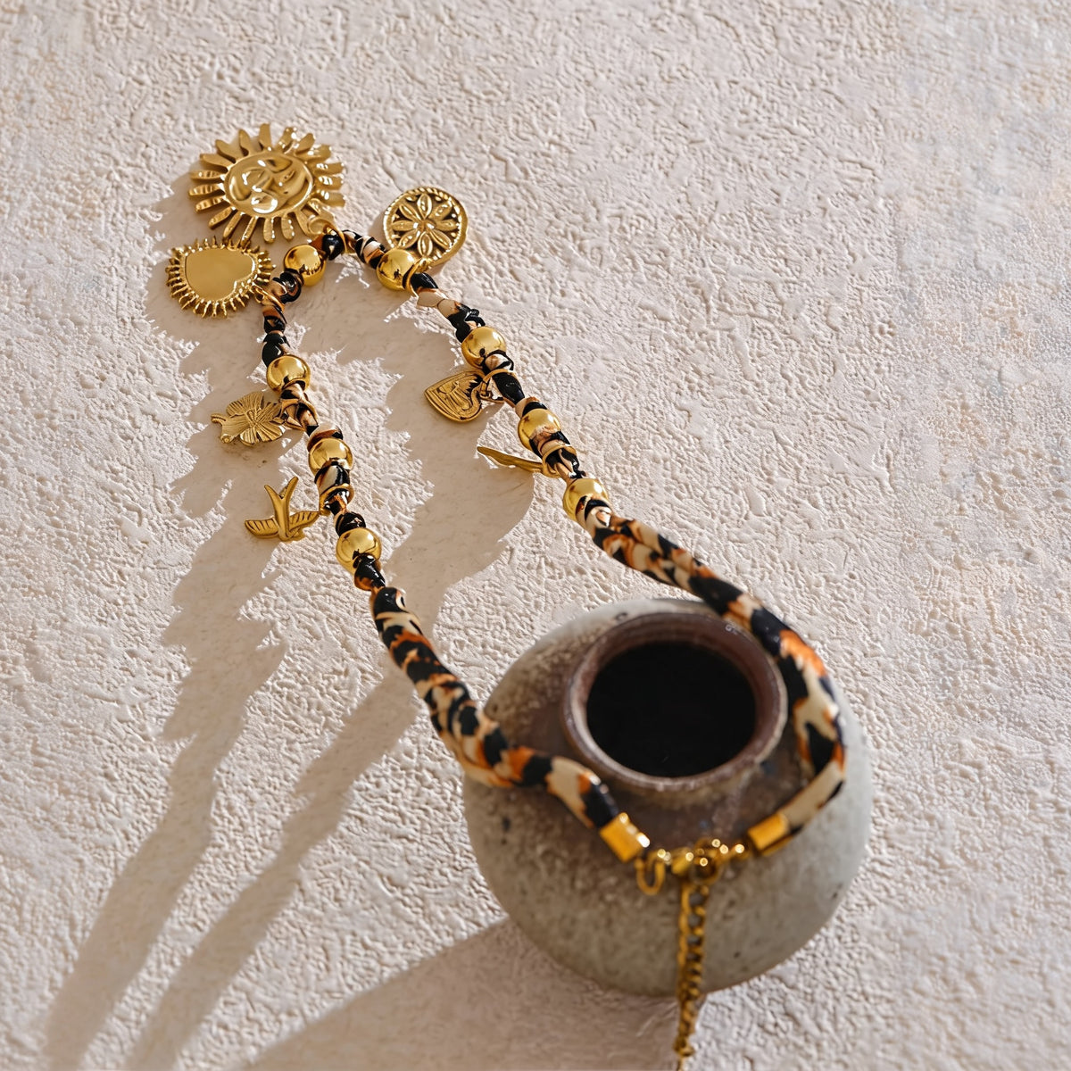 Fawn Leopard Charm Necklace