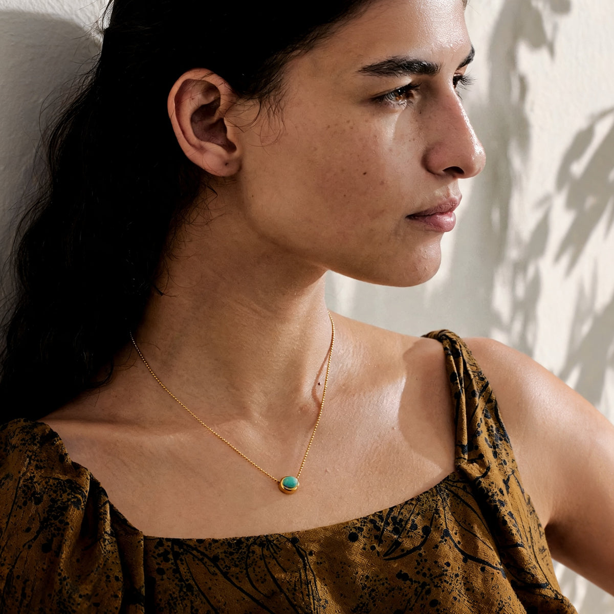 Bree Round Stone Necklace