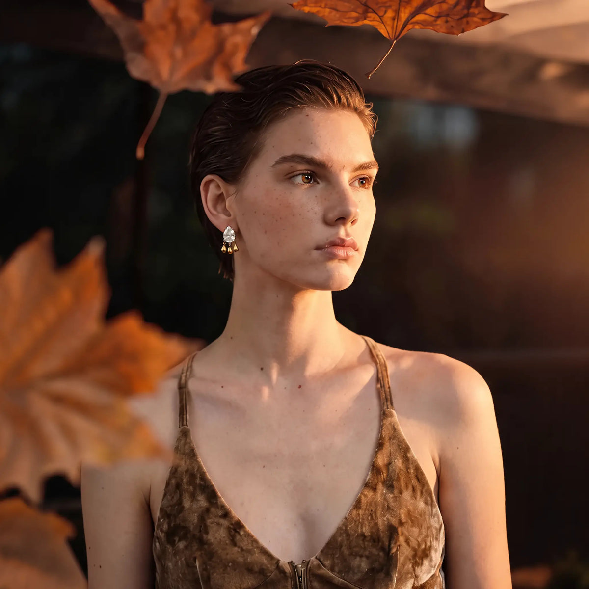 Lindy Crystal Drop Earrings