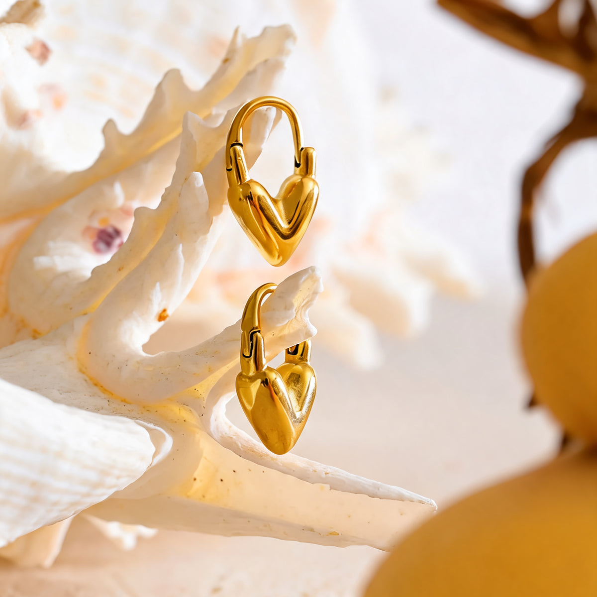 Margo Heart Hoop Earrings