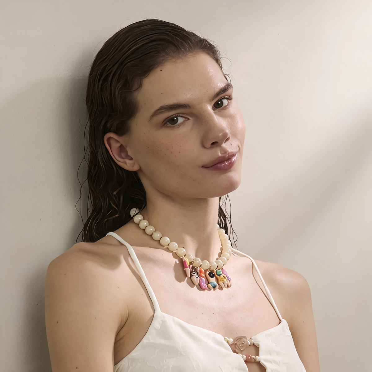 Willa Beaded Charm Necklace