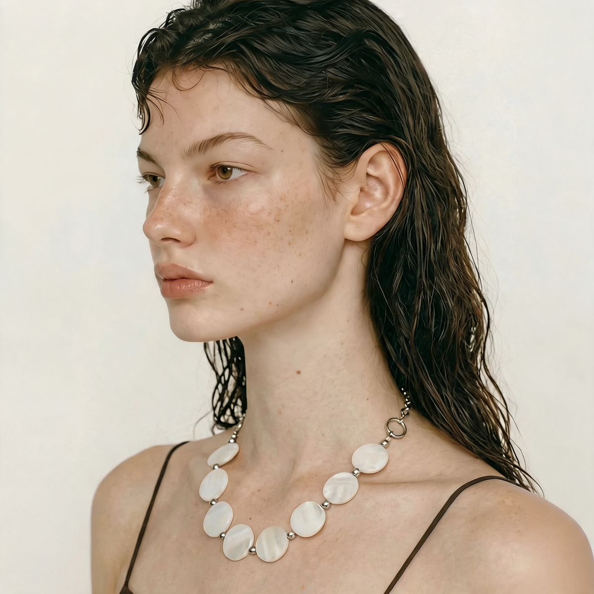Nita Shell Disc Necklace