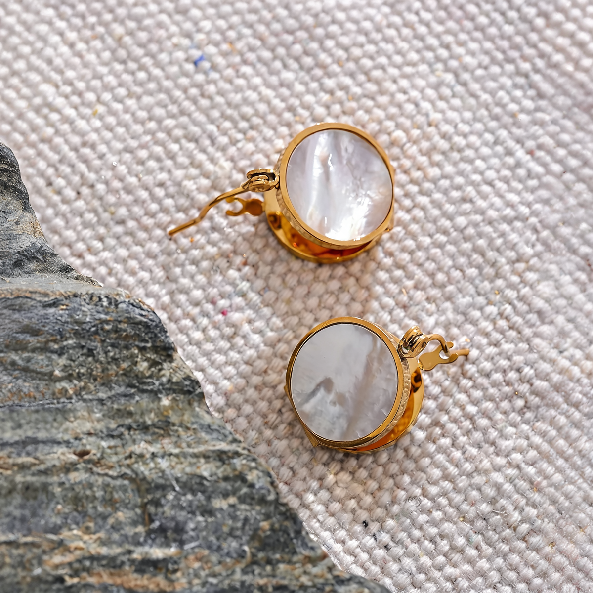 Robin Shell Hoop Earrings