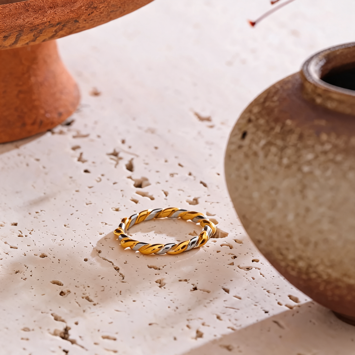 Remi Twisted Two-Tone Ring