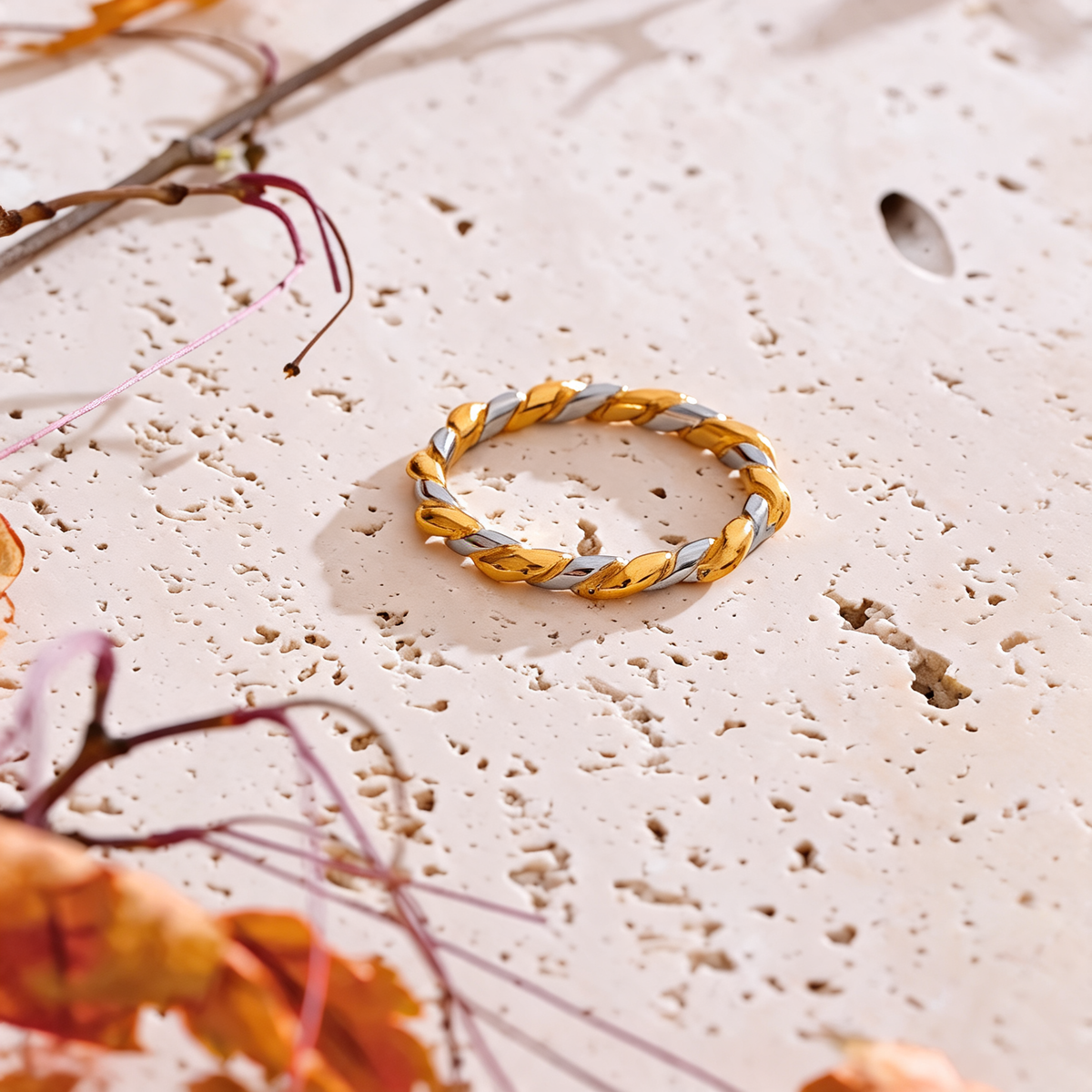 Remi Twisted Two-Tone Ring