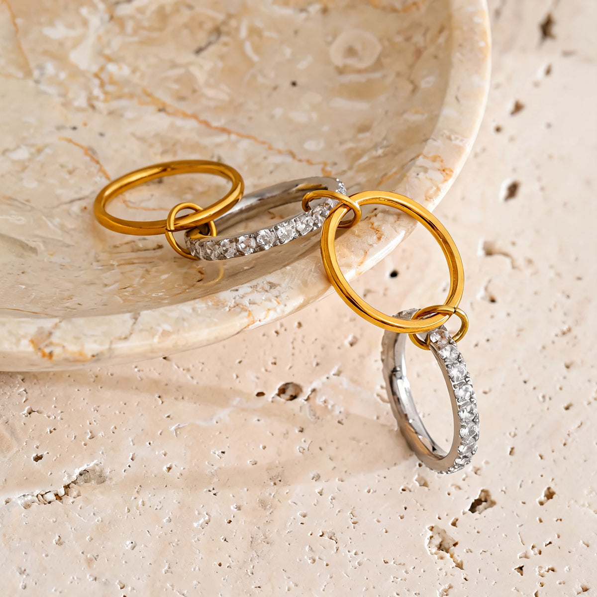 Clara Crystal Stacking Ring