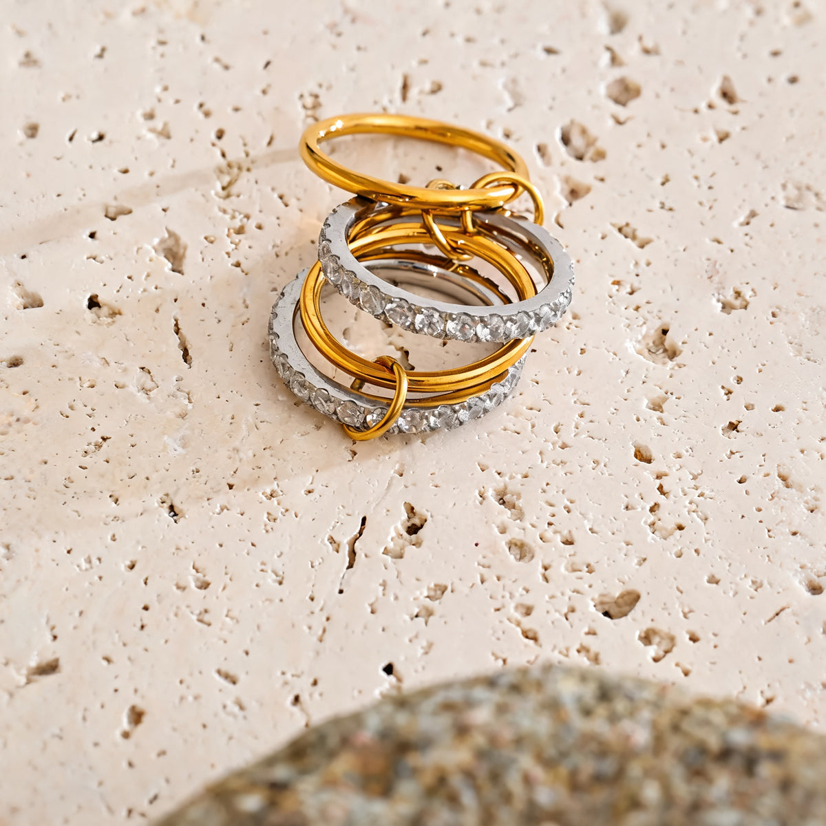 Clara Crystal Stacking Ring